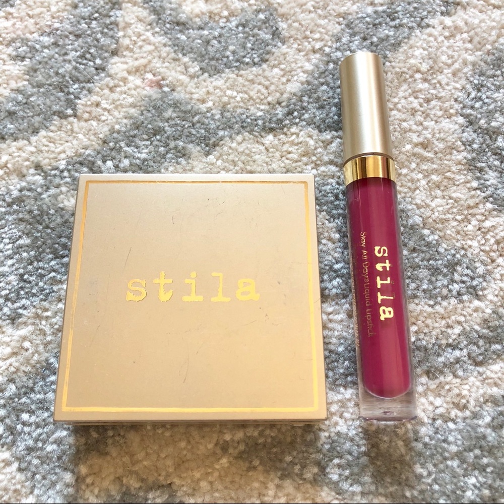 Stila Highlighter + Stila Liquid Lipstick in Aria